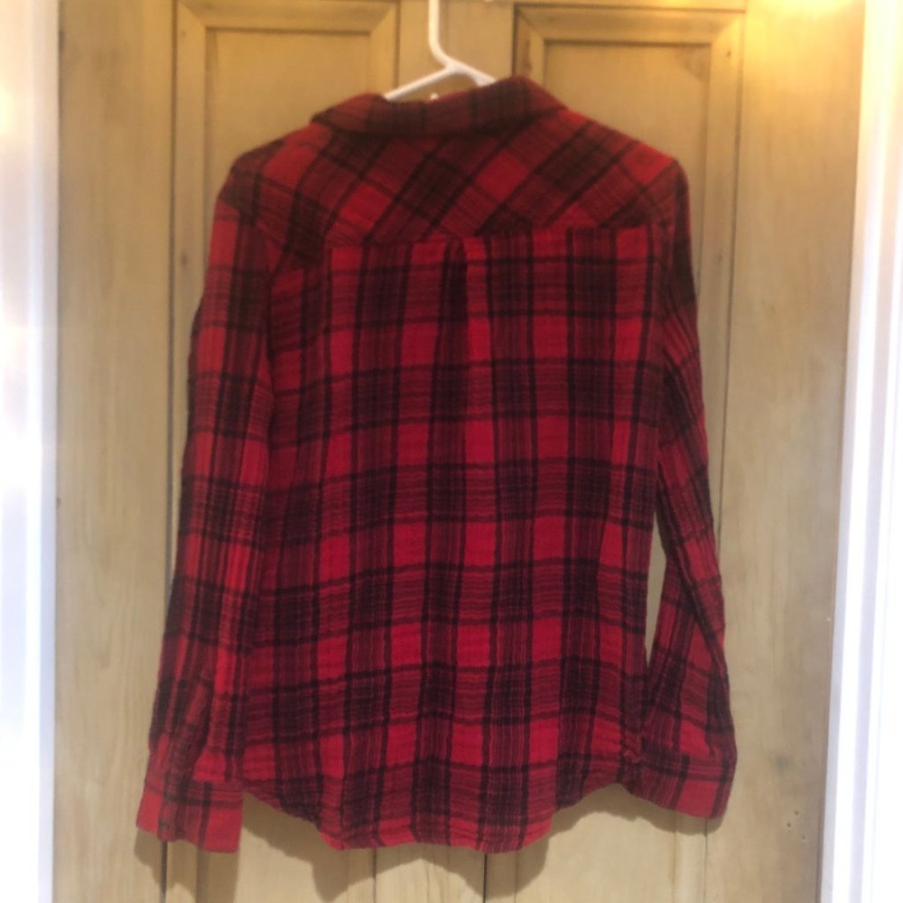 Red Plaid Button Down - Picture 5 of 5